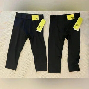 All in Motion Youth Boys Moisture Wicking Black Performance Tights Size M 2 Pair